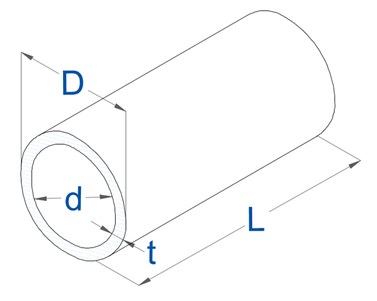 Расчёт объёма внутренней полости трубопровода, расчёт объёма трубы