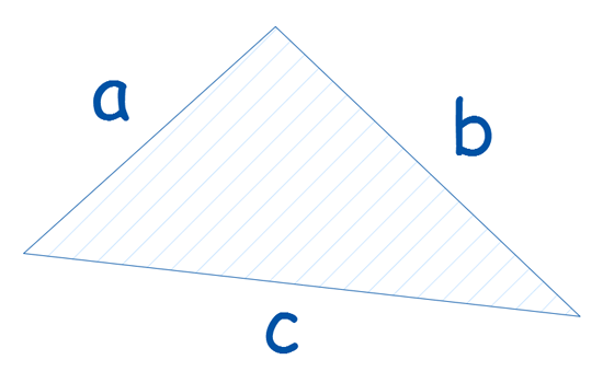 Расчёт площади треугольника по трём сторонам