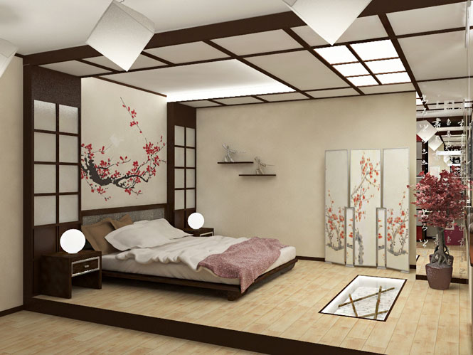 Традиционные цвета в интерьере в японском стиле