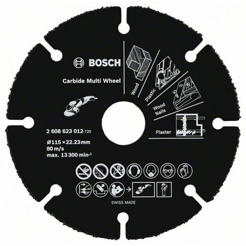 Универсальный карбидный диск для УШМ "Multi Wheell" от BOCH