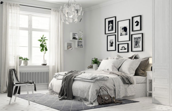 Дизайн интерьера спальни в скандинавском стиле