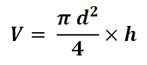 Формула расчёта объёма цилиндра через диаметр и высоту