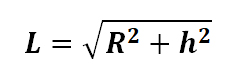 Формула образующей конуса через радиус и высоту